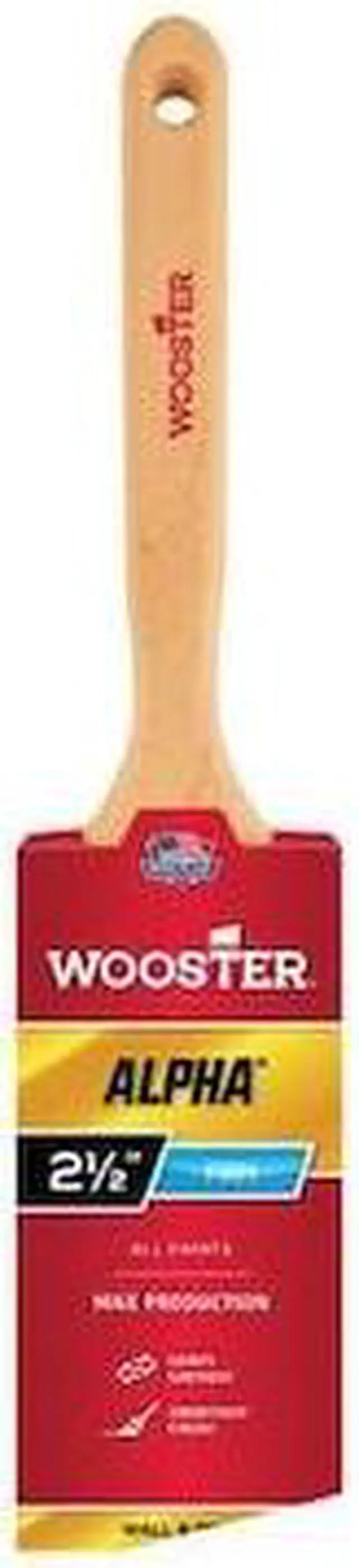 Alt view image 8 of 10 - WOOSTER 4232-2 1/2 2-1/2" Flat Sash Paint Brush, Micro Tip Bristle, Wood Handle