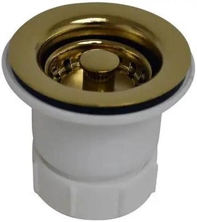 Alt view image 5 of 5 - Whitehaus Collection 2 inch basket strainer-Polished Brass-WC2BASK-B