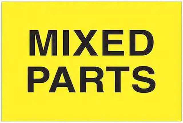 Main image of TAPE LOGIC DL1623 Tape Logic Labels, "Mixed Parts", 2 x 3", Fluorescent Yellow,