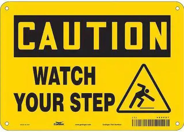 Main image of CONDOR 469P67 Safety Sign, 7 in Height, 10 in Width, Aluminum, Vertical