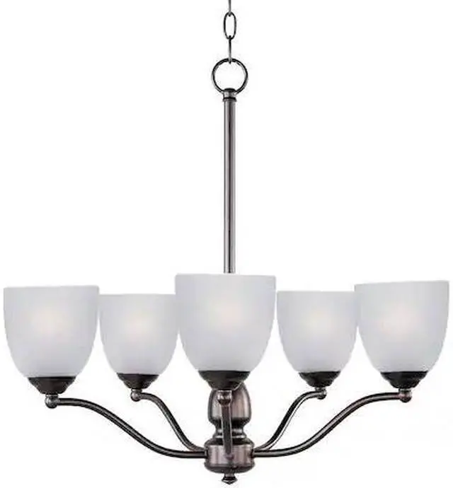 Alt view image 4 of 5 - Maxim 10065FTOI 23.5 x 25 in. Stefan 5-Light Chandelier, Oil Rubbed Bronze