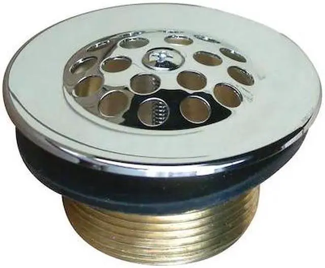 Alt view image 6 of 7 - Kingston Brass DTL201 Kingston Brass DTL201 Bath Tub Drain Strainer & Grid, Chrome