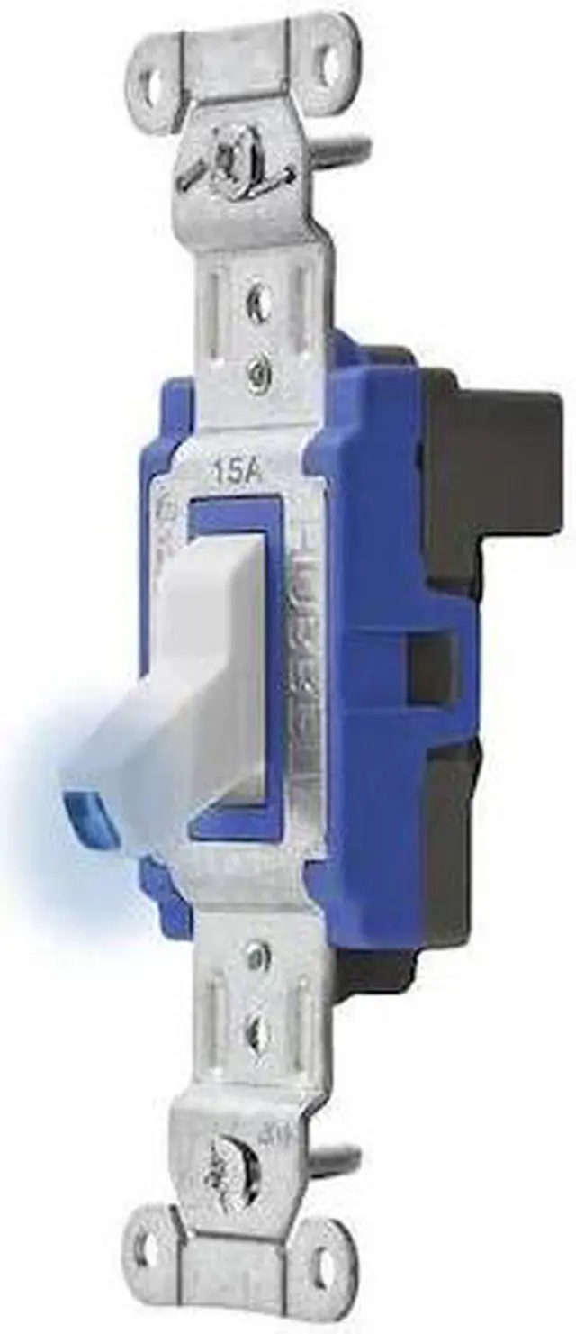 Main image of HUBBELL WIRING DEVICE-KELLEMS SNAP1201ILW Illminatd Wall Swtch, 1-Pole, 15A,