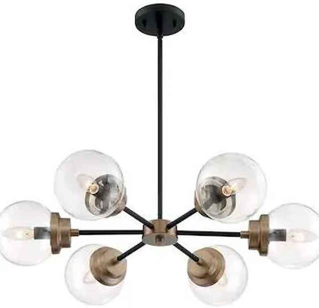 Main image of NUVO 60/7126 Fixture, Chandelier, 6-Light, Incandescent, 60W, 120V, B10,