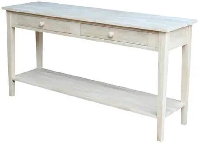 Alt view image 2 of 8 - International Concepts OT-696796 Unfinished Spencer Extended Length Console , Server Table