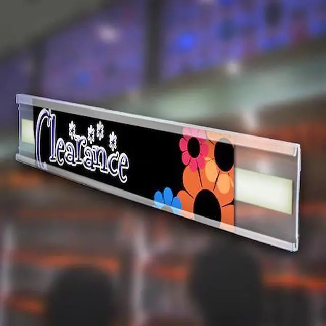 Main image of AZAR DISPLAYS 600082 2"H Clear C-Channel. 6-Foot Length, PK10