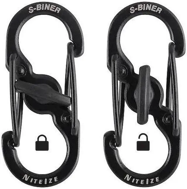 Alt view image 4 of 11 - NITE IZE LSBM-01-2R3 Locking Carabiner,1-2/5 In.,Steel,Black