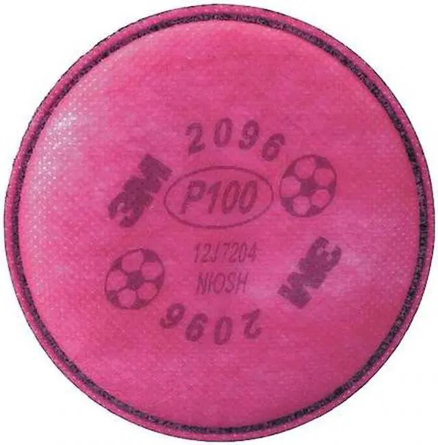 Alt view image 2 of 6 - Filter, Bayonet, P100, Nuisance Level AG, Magenta, 2 PK, NIOSH