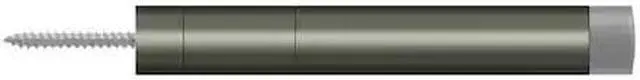 Alt view image 3 of 3 - Deltana BDS450U15A 4-1/2" Maximum Extension Solid Brass Baseboard Door Bumper, Antique Nickel
