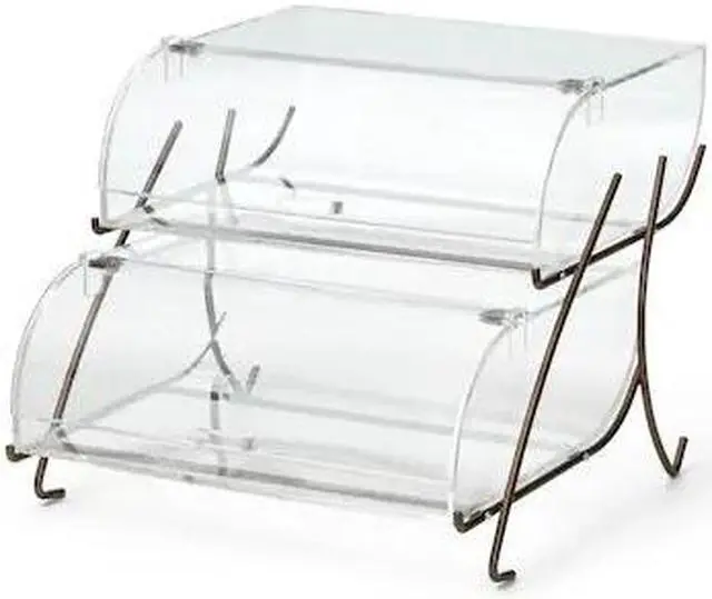 Main image of ROSSETO SERVING SOLUTIONS BK022 Two-Tier Bakery Case with Bronze Wire Stand, 1