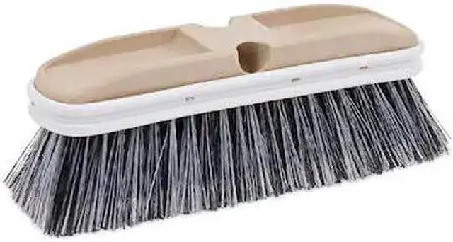 Alt view image 2 of 12 - Boardwalk BWK8410 Polystyrene Vehicle Brush w/Vinyl Bumper, 2.5" Bristles, 10" Brush