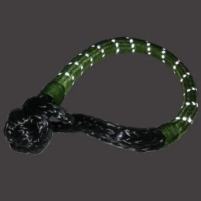 Alt view image 2 of 4 - AR Rope Shackle 10mm 30K BS 8 Inch Diameter Loop Reflective Bulldog Winch