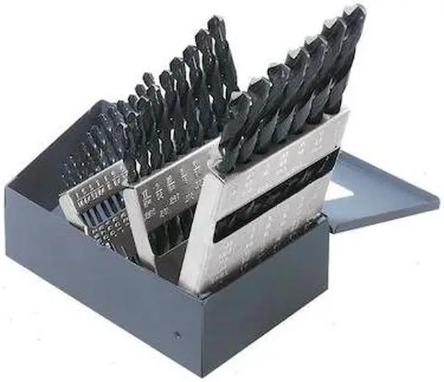 Alt view image 3 of 9 - Klein Tools - 53000 - Klein 53000 Standard Jobber Length Regular Point Drill Set, Imperial, 1/16 in Min Drill Bit, 1/2