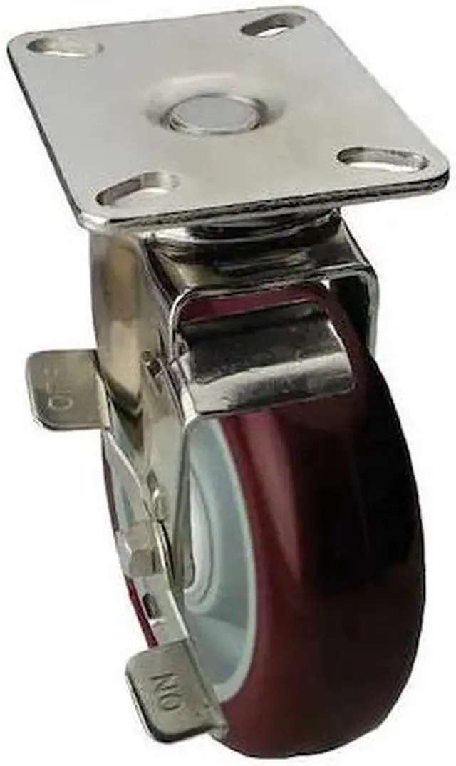 Main image of ZORO SELECT 33H713 Swivel NSF-Listed Plate Cstr w/Brke,NSF-Listed Plate Type A