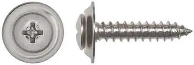 Main image of ZORO SELECT 5763PK Sheet Metal Screw, #10 x 1 in, Chrome Plated Steel Oval Head
