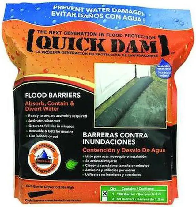 Main image of QUICK DAM QD6101ES Flood Barriers,120inLx61/2inW,64lb,Blk G0459387