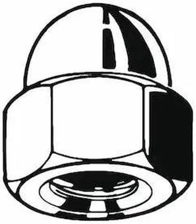 Main image of ZORO SELECT M16510.080.0001 Standard Crown Cap Nut, M8-1.25, Steel, Zinc