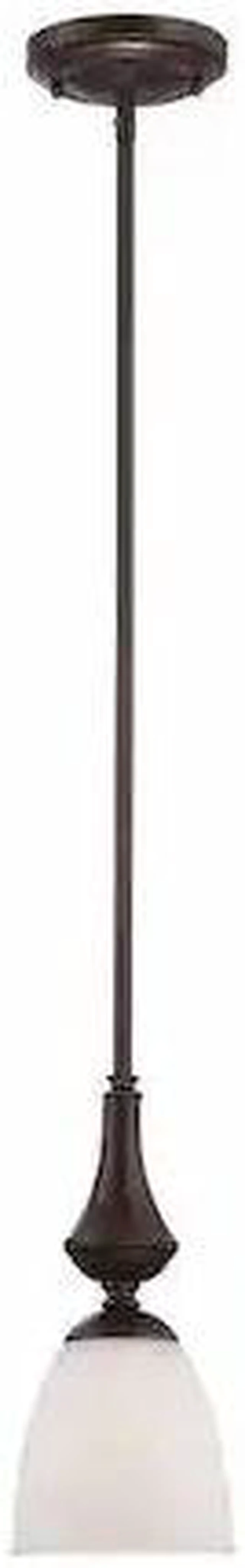 Main image of NUVO 60-5137 Patton 1 Light Mini Pendant Frosted Glass Prairie Bronze