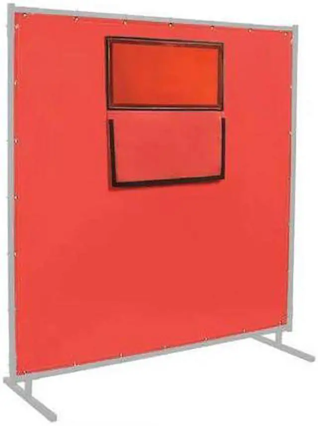 Alt view image 2 of 3 - STEINER 384-338F-6X8 Welding Curtain With Window, Silicone-Coated Fiberglass, 8