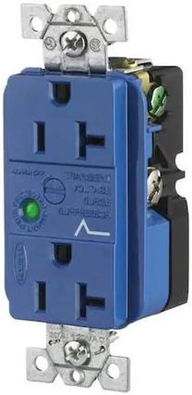 Alt view image 3 of 3 - Hubbell - HBL5360SA - Circuit Guard Specification Grade 20A 125V 2P3W NEMA 5-20R Surge Suppression Duplex Receptacle
