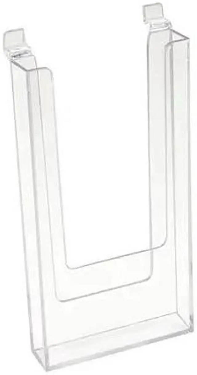 Alt view image 2 of 2 - 4"W x 9"H Injection Molded Styrene Literature Holder - Clear Color,Pack Size - 24