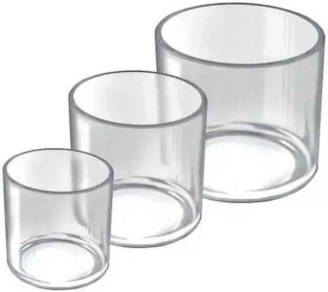Main image of AZAR DISPLAYS 556333-SET 4", 5", 6" Dia. Deluxe Clear Acrylic Cylinder Bin Set