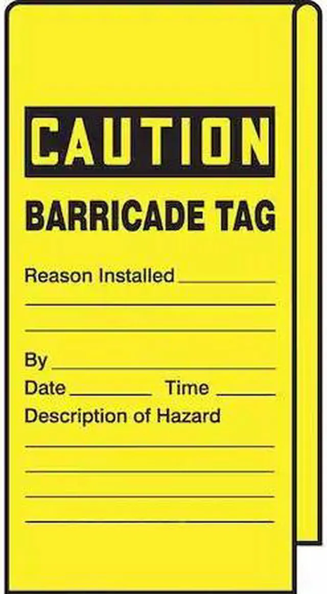 Main image of ACCUFORM TAT112 Wrap Stick Tag, Caution, 12"Lx3-1/8"W, PK25