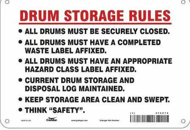 Main image of CONDOR 470D76 Safety Sign, 7 in Height, 10 in Width, Aluminum, Vertical