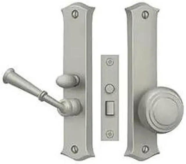 Alt view image 2 of 2 - Solid Brass Classic Storm Door Latch w Mortise Lock (Satin Nickel)