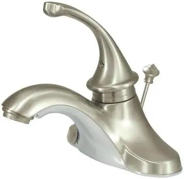 Alt view image 2 of 3 - Kingston Brass KB3548GL 4 in. Georgian Centerset Lavatory Faucet with ABS & Brass Pop-Up, Satin Nickel