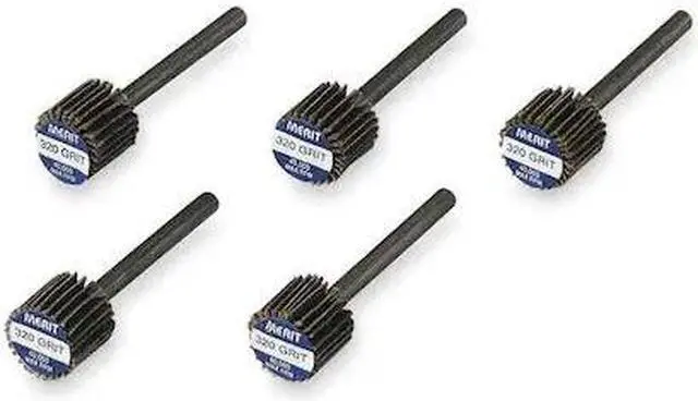 Main image of MERIT 08834137475 Flap Wheel,AO,3/8x3/8x1/8 In Shank,320G