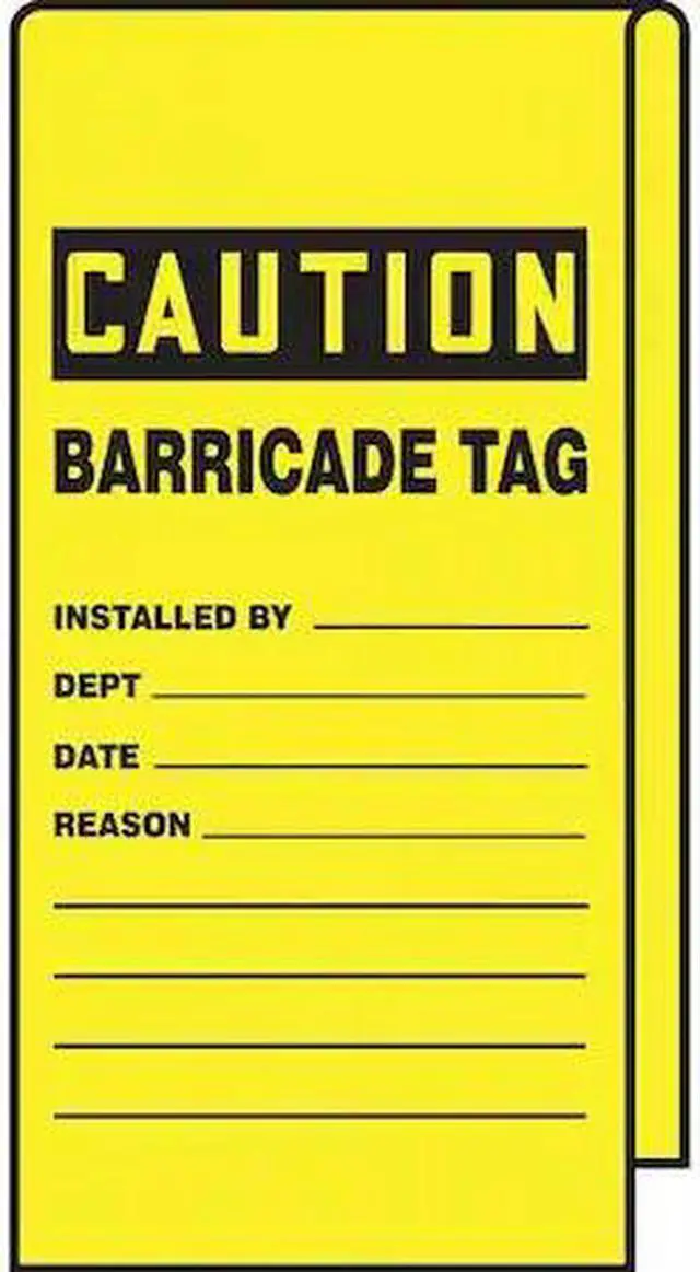 Main image of ACCUFORM TAT113 Wrap Stick Tag, Caution, 12"Lx3-1/8"W, PK25