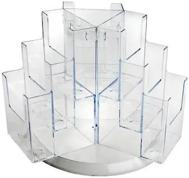 Main image of AZAR DISPLAYS 252810 Nine-Pocket Three-Tier Revolving Trifold Brochure Holder