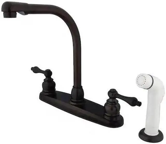 Alt view image 2 of 4 - Kingston Brass KB715AL High Arch Kitchen Faucet With Non-Metallic Sprayer