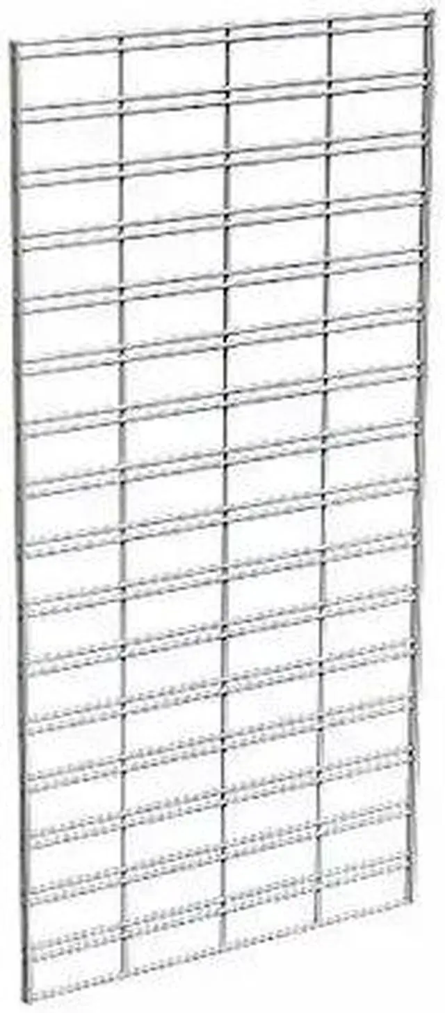 Alt view image 2 of 2 - ECONOCO P3STG24C Wire Slatgrid Panel 2ft. x 4ft., Chrome, 3PK