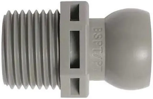 Main image of LOC-LINE 59877-G BSPT Connector, Gray, 1/2", PK50