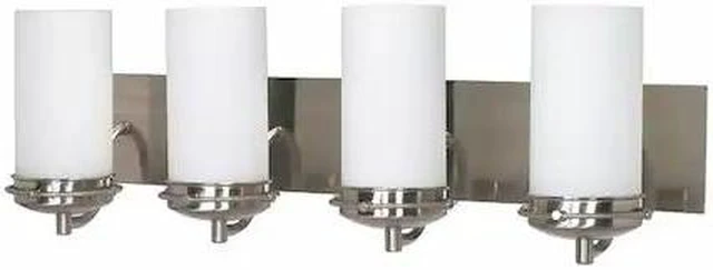 Main image of NUVO 60-614 Polaris 4 Light 30 in. Vanity Satin Frosted Glass Shades Bru