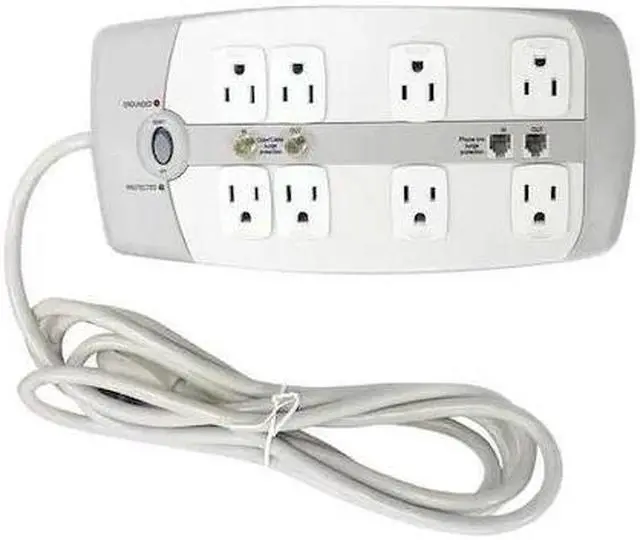 Main image of POWER FIRST 52NY63 Surge Protector Outlet Strip,White