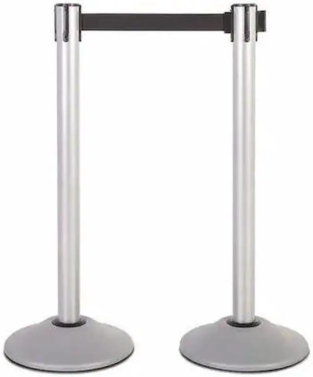 Alt view image 6 of 6 - Silver post and 7.5' Black Belt -  2 pack