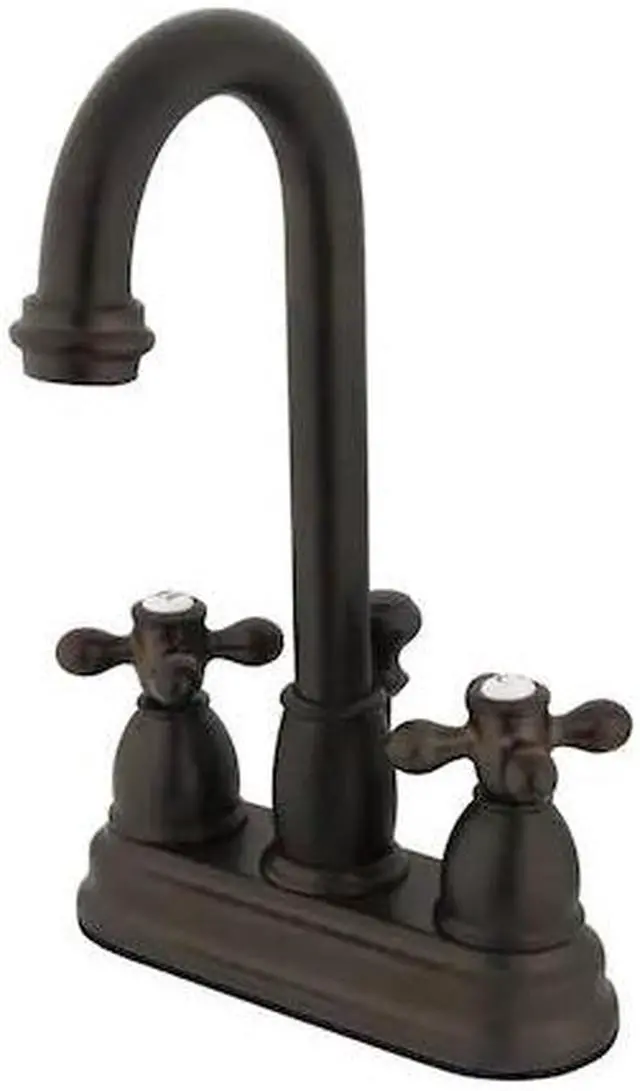 Alt view image 2 of 4 - Kingston Brass KB3615AX Two Handle 4 in. Centerset Lavatory Faucet with Retail Pop-up