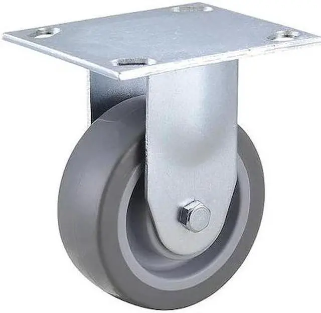 Main image of ZORO SELECT 33H908 Rigid NSF-Listed Plate Caster,TPR,4 in.,275 lb.