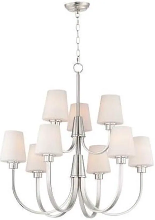 Main image of MAXIM LIGHTING 11826SWSN Shelter 9-Light 30" Wide Satin Nickel Chandelier