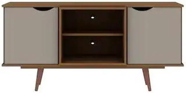 Alt view image 7 of 14 - Hampton 53.54 TV Stand in Off White and Maple Cream