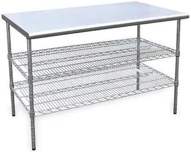 Main image of ZORO SELECT 4UEL7 Fixed Work Table,SS,48" W,30" D