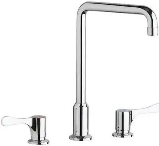 Alt view image 2 of 2 - Elkay 8" Centerset Concealed Deck Mount Faucet with Arc Tube Spout and 4" Lever Handles Chrome