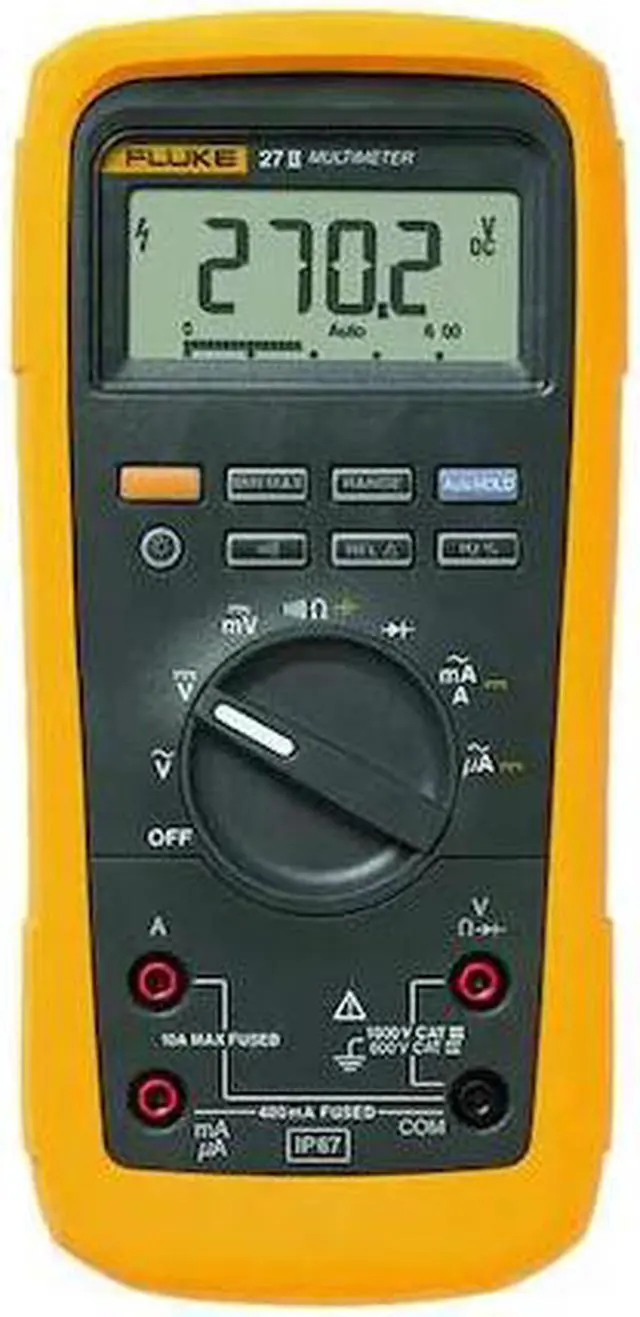 Main image of FLUKE FLUKE-27 II Digital Multimeter,1000V,10A,50 MOhms