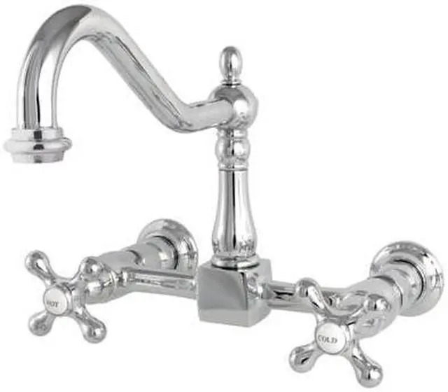 Main image of HERITAGE KS1241AX KS1241AX 2-Handle 8-Inch Wall Mount Kitchen Faucet