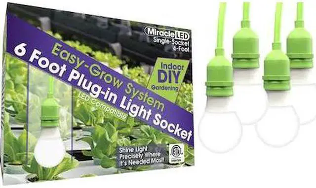 Main image of MIRACLE LED 602198 Single Socket LED Ready Corded Lighting System for Grow
