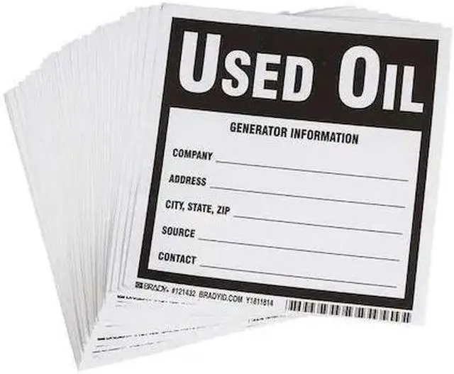 Main image of BRADY 121432 Waste Label,Vinyl,6 In. H,6 In. W,PK100