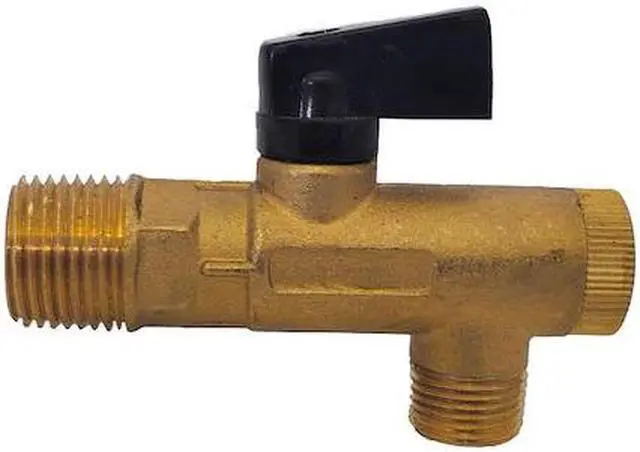 Alt view image 2 of 2 - SPEEDAIRE 38XT49 Filter Ball Valve,Brass,3/8in Drain Port